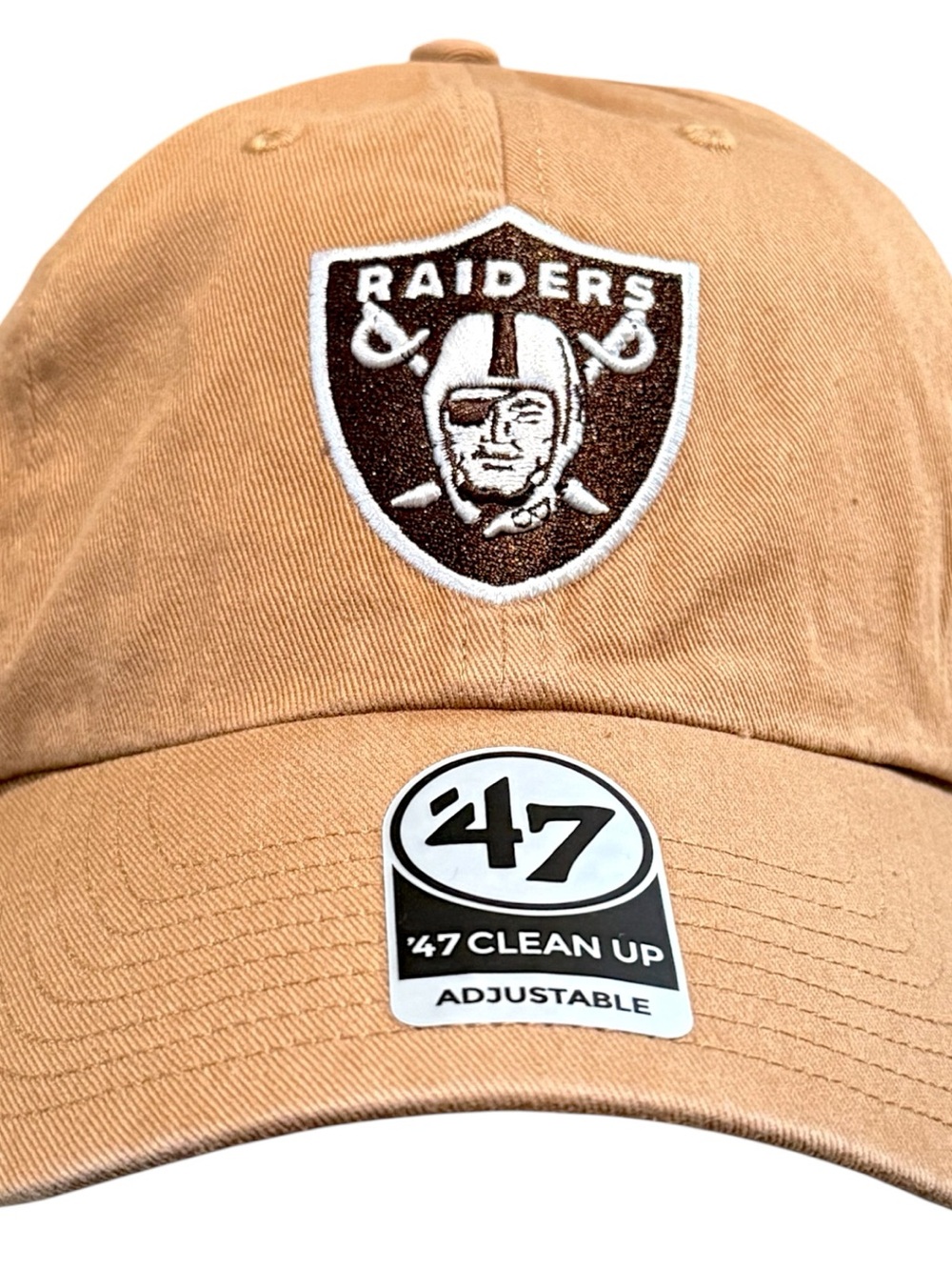 47 Raiders Hat Tan Super Bowl XLVII Clean Up Cap NFL Adjustable Beige OSFA